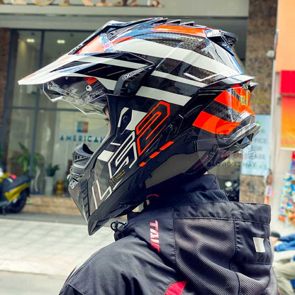 LS2 MX701 Explorer Carbon Edge Orange