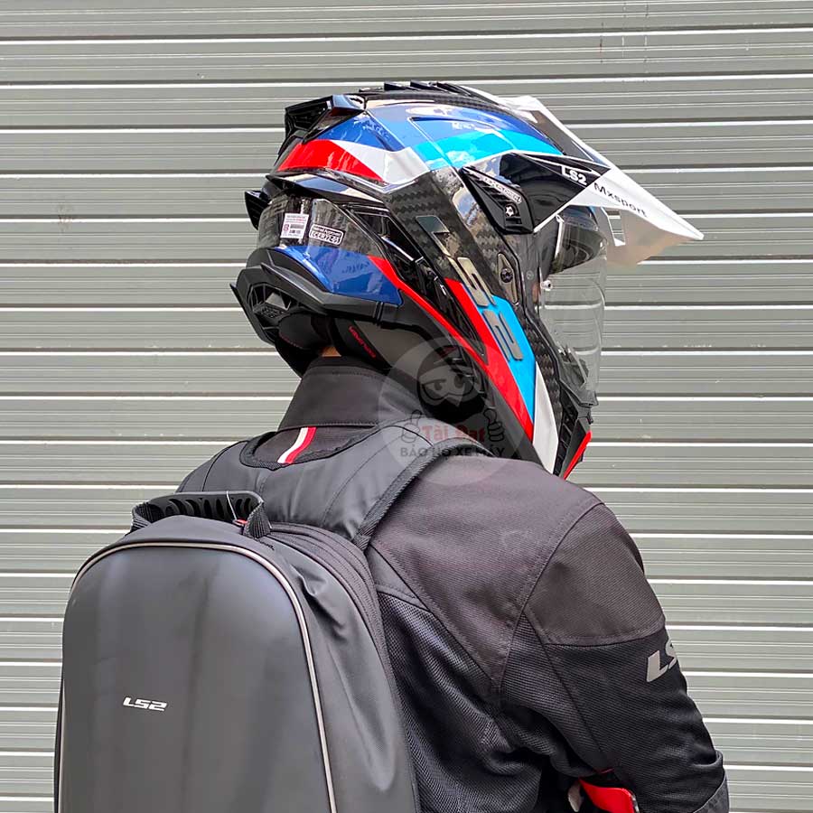 LS2 MX701 Explorer Carbon Frontier White Blue
