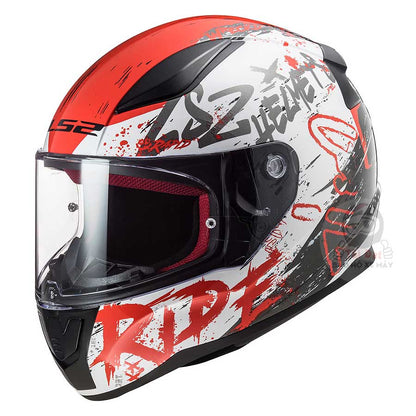 Fullface LS2 FF353 Rapid Naughty Trắng Đỏ