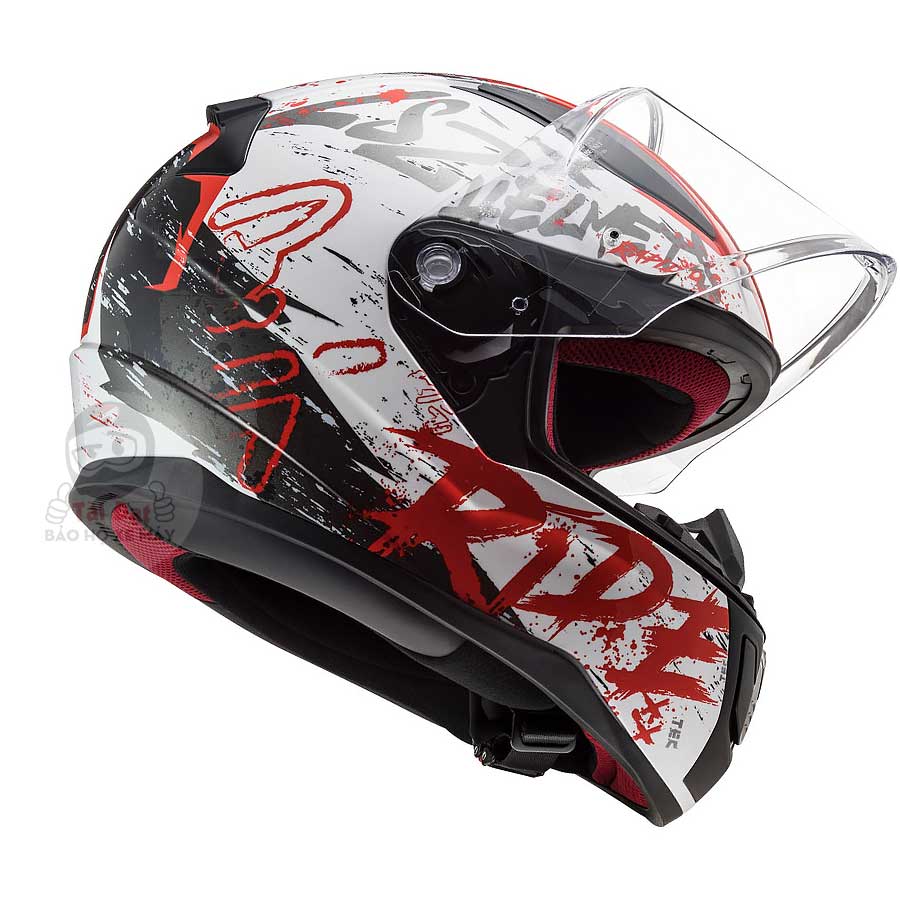 Fullface LS2 FF353 Rapid Naughty Trắng Đỏ