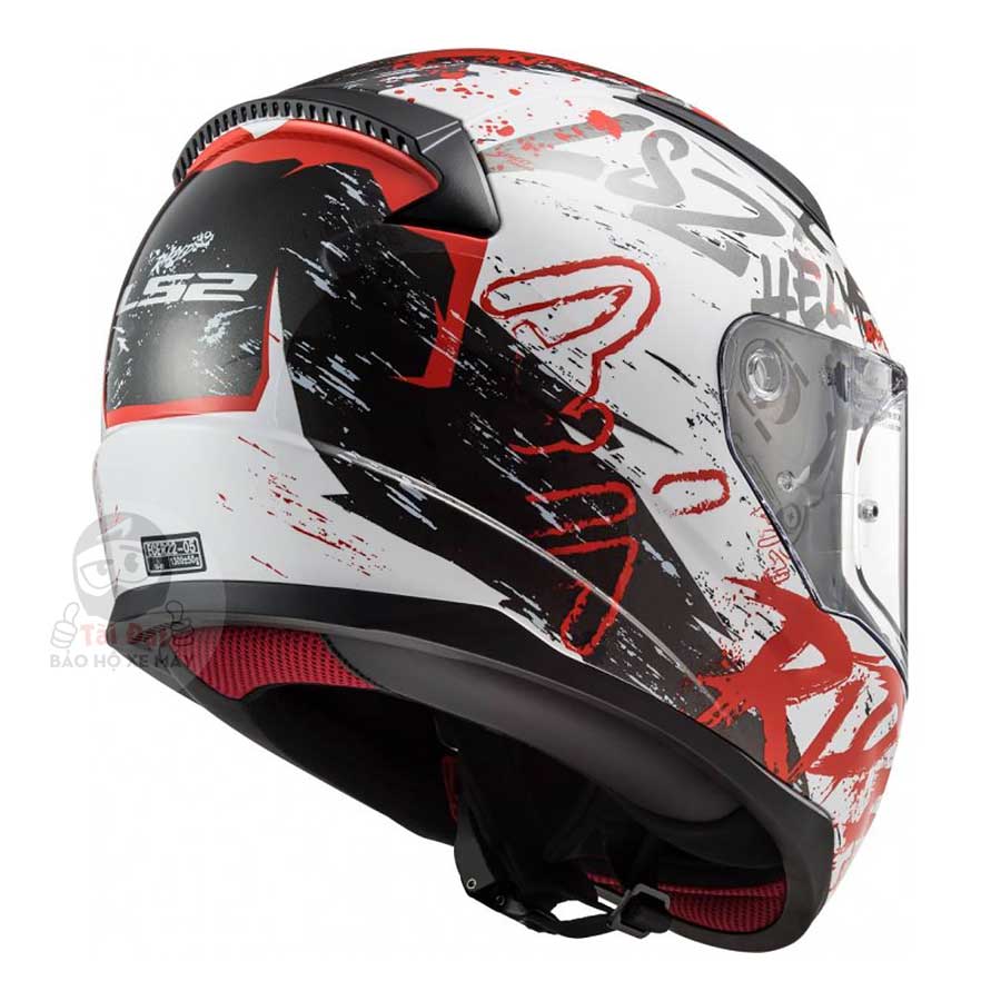 Fullface LS2 FF353 Rapid Naughty Trắng Đỏ