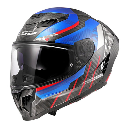 LS2 Dragon FF807 Carbon Trax Blue