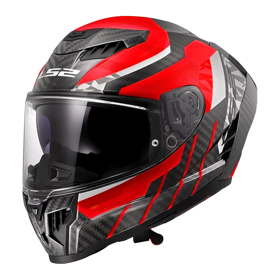 LS2 Dragon FF807 Carbon Trax Red