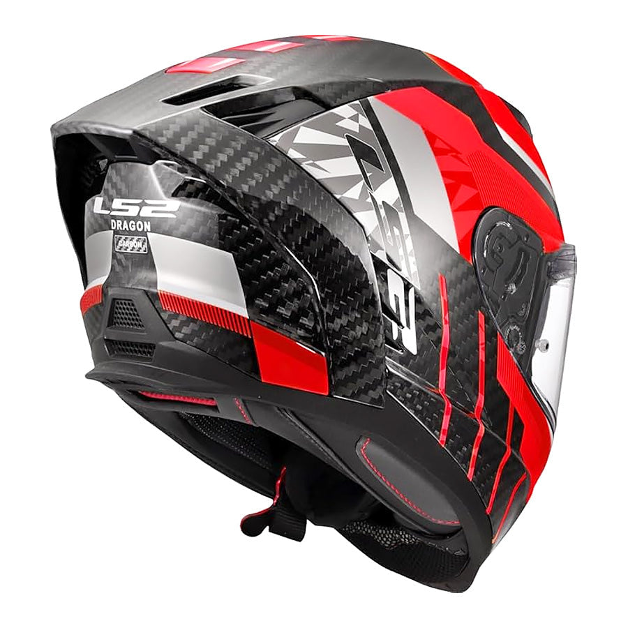 LS2 Dragon FF807 Carbon Trax Red