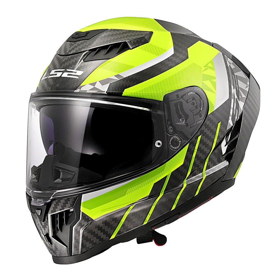 LS2 Dragon FF807 Carbon Trax Yellow