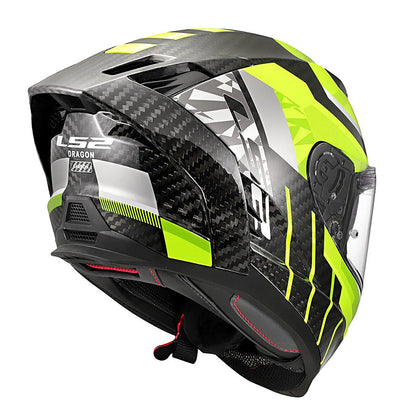 LS2 Dragon FF807 Carbon Trax Yellow