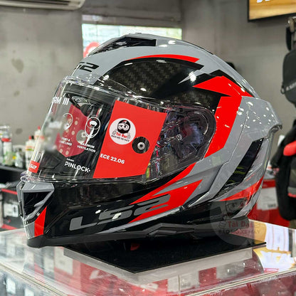 LS2 FF818 Storm III Dynamo Xám Đỏ