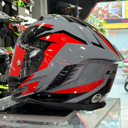 LS2 FF818 Storm III Dynamo Xám Đỏ