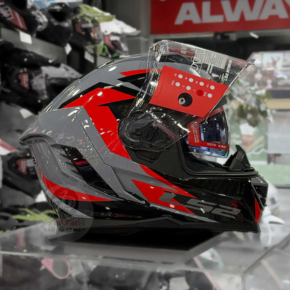 LS2 FF818 Storm III Dynamo Xám Đỏ