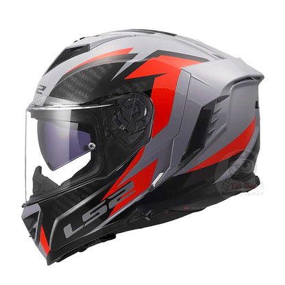 LS2 FF818 Storm III Dynamo Xám Đỏ