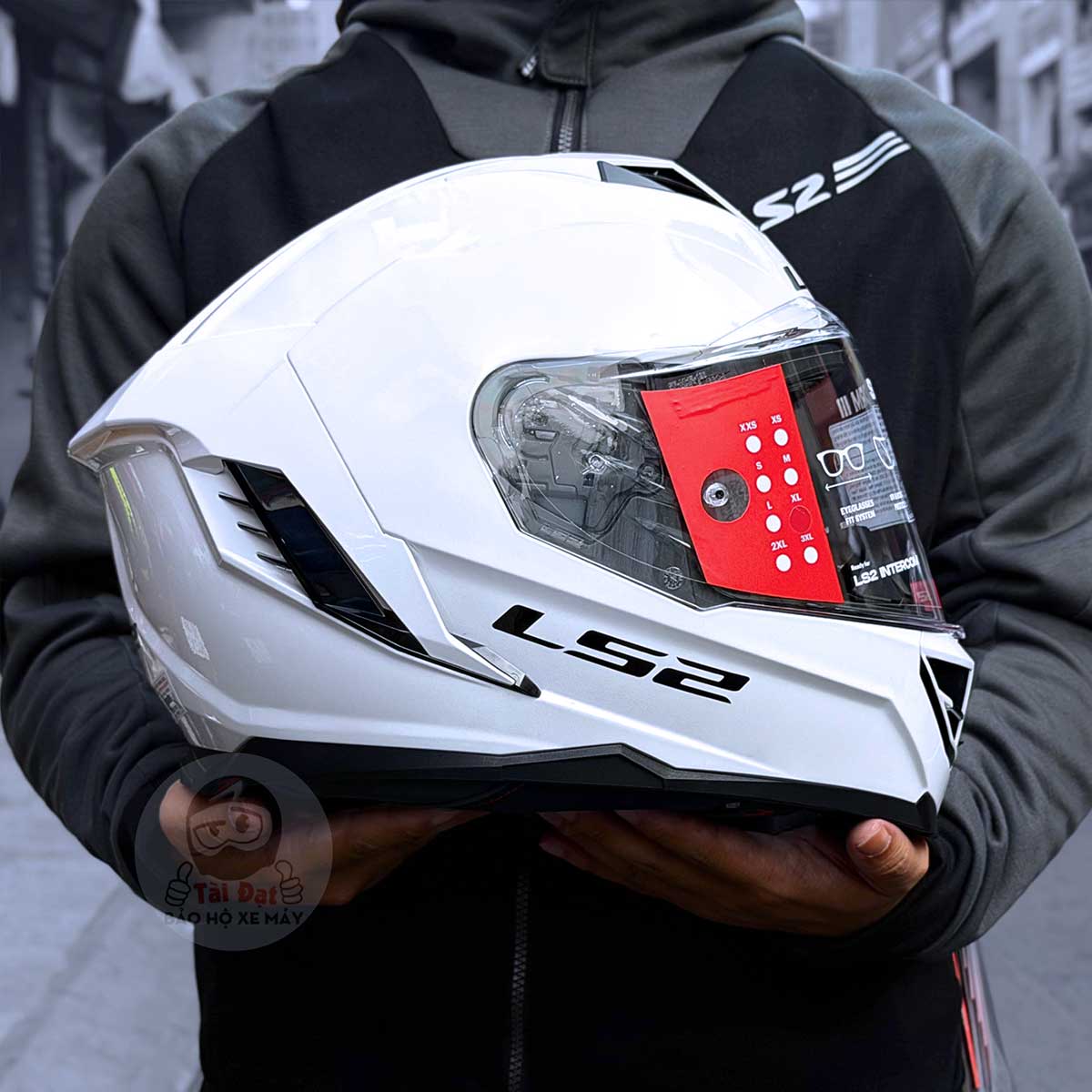 LS2 FF818 Storm III Trắng Bóng