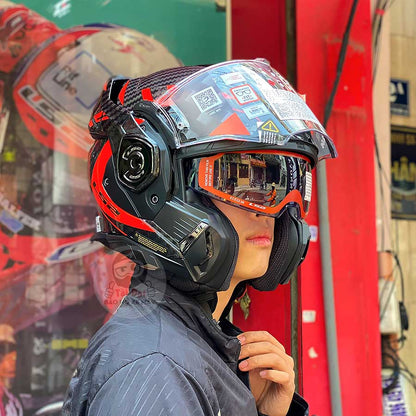 LS2 Advant X Carbon Future Đỏ FF901