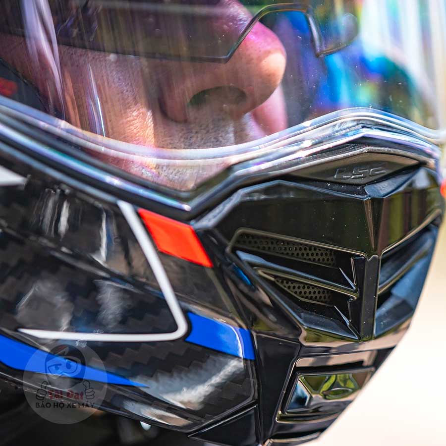 LS2 Advant X Carbon Future Xanh Đỏ FF901