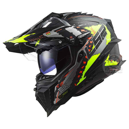 LS2 MX701 Explorer Carbon Extend Xanh lá