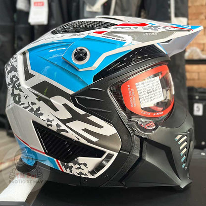 LS2 OF606 Drifter Devor Blue Helmet