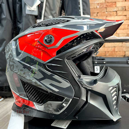 LS2 OF606 Drifter Devor Red Helmet
