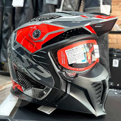 LS2 OF606 Drifter Devor Red Helmet