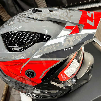 LS2 OF606 Drifter Devor Red Helmet