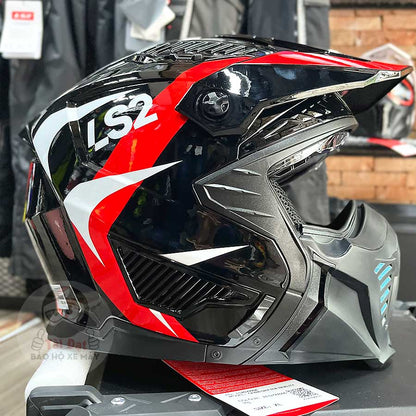 LS2 OF606 Drifter Triality Red Helmet