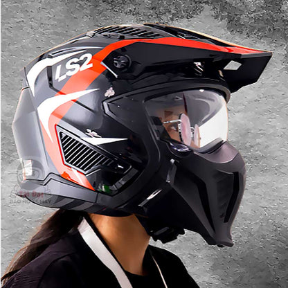LS2 OF606 Drifter Triality Red Helmet