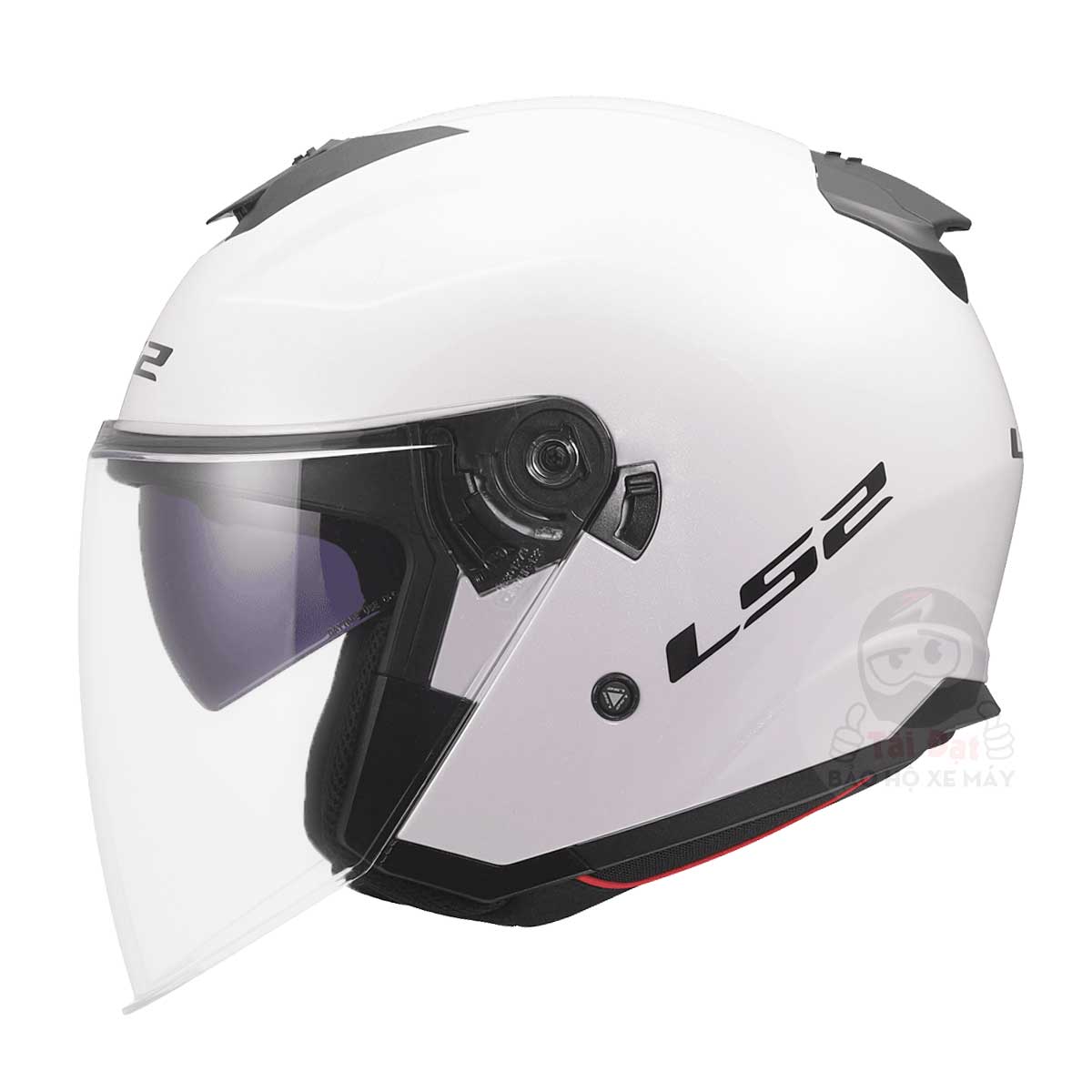 Nón LS2 Compass OF626 Trắng bóng