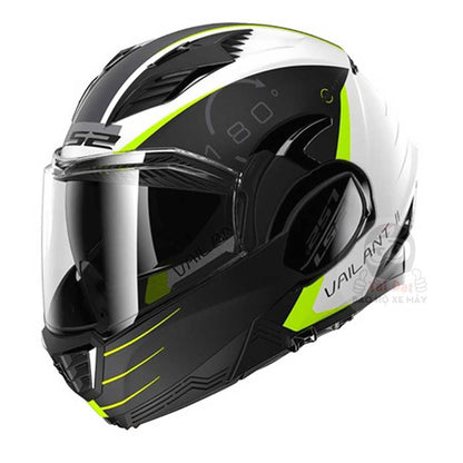 LS2 Valiant II Codex Trắng Đen FF900