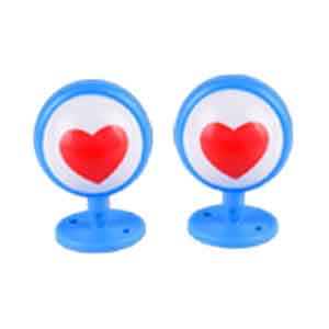 Mắt cute, Tim trang trí mũ bảo hiểm