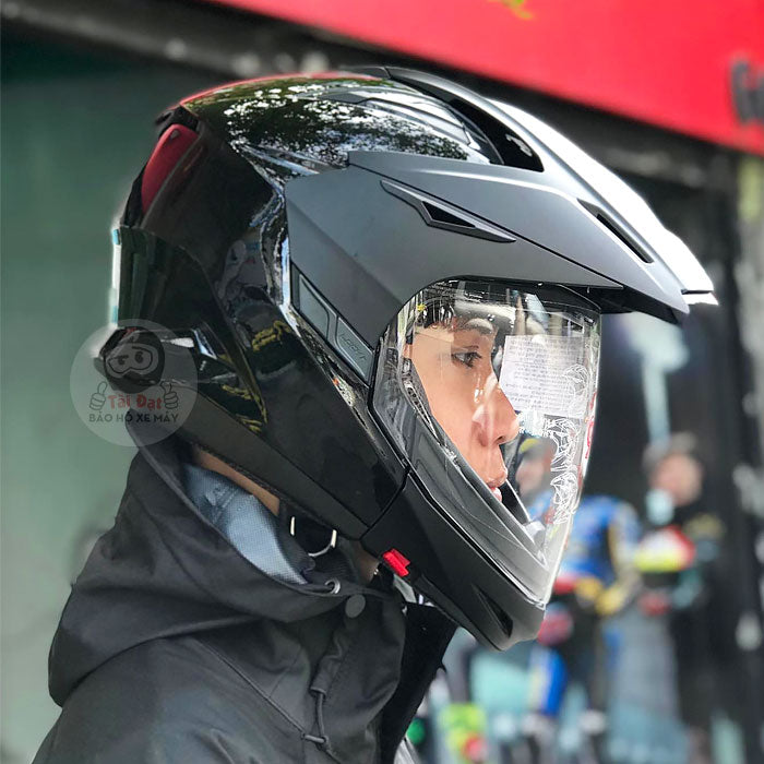 Mũ 3/4 Zeus 613 Đen bóng