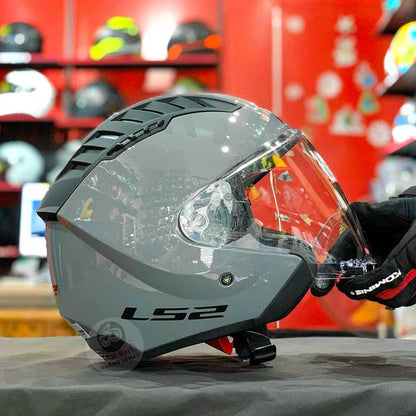 LS2 OF600 Copter Glossy Grey Helmet