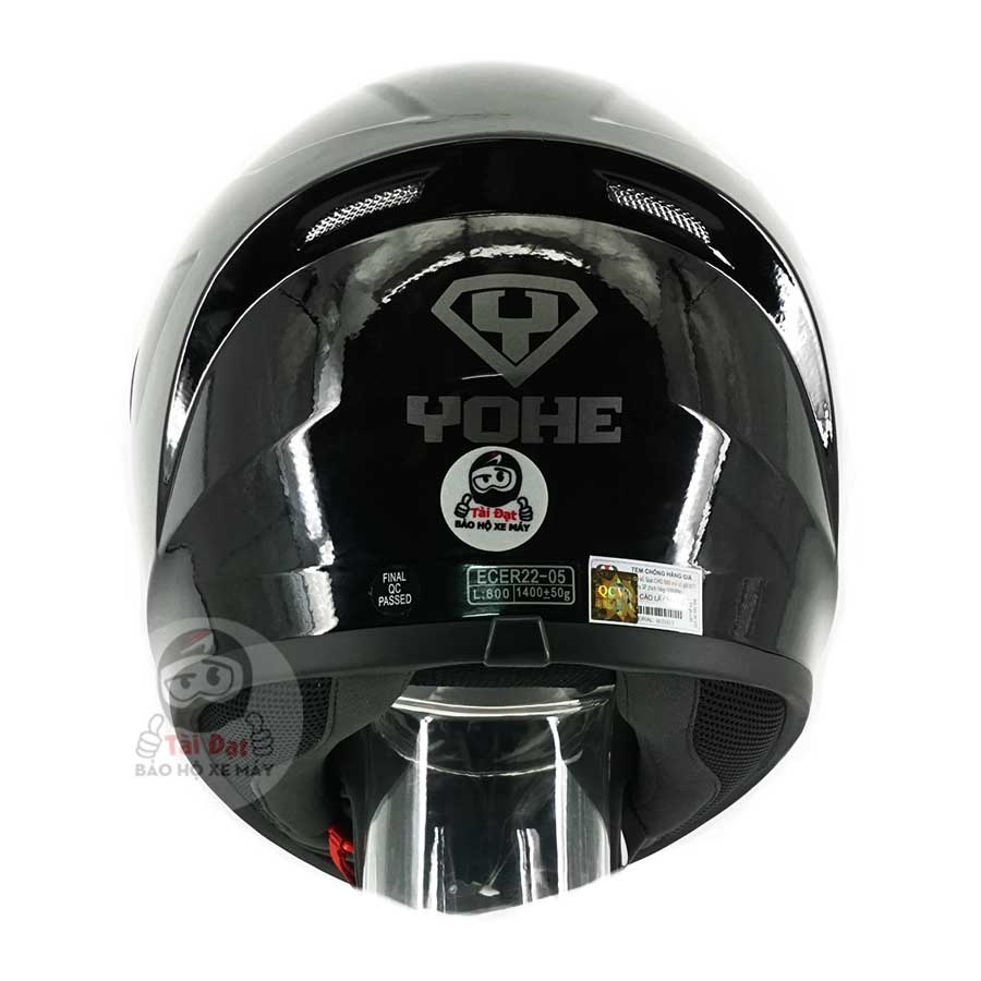 [Size S] Mũ Fullface Yohe 978 Đen bóng