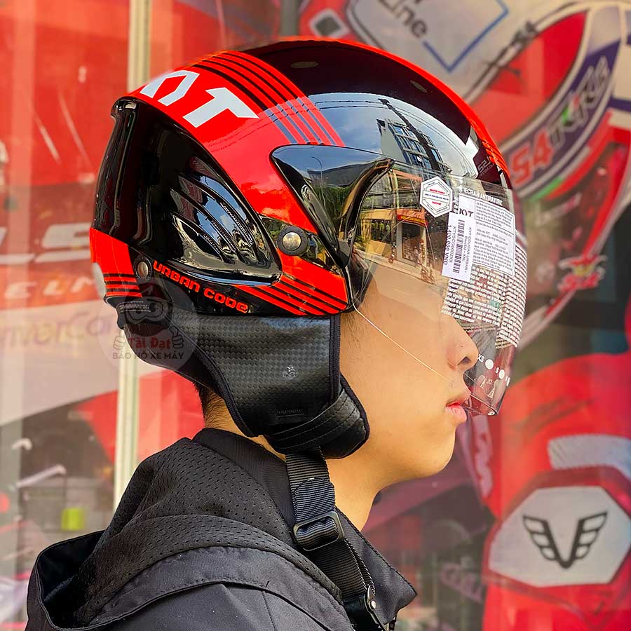 KYT Cougar Đen Đỏ