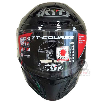 KYT TT-Course Black Gloss