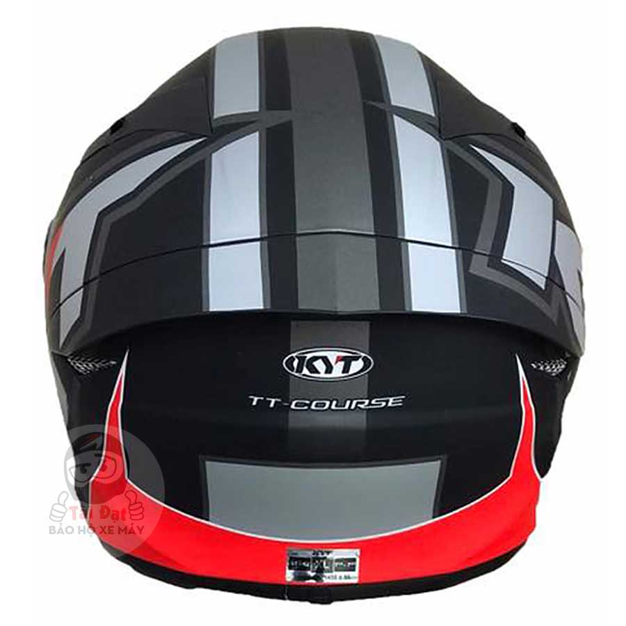 KYT TT-Course Electro Xám Đỏ Nhám