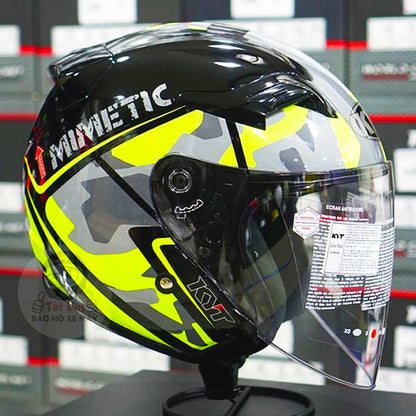 KYT Mimetic Yellow Gloss Helmet