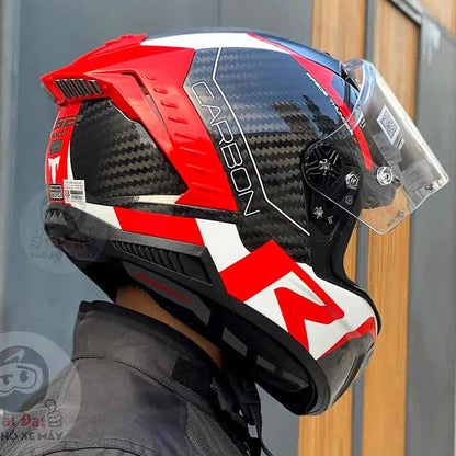 LS2 FF805 Thunder Racing 1 Red White Helmet