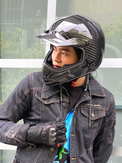 LS2 MX471 Carbon Glossy XTRA Motocross Helmet