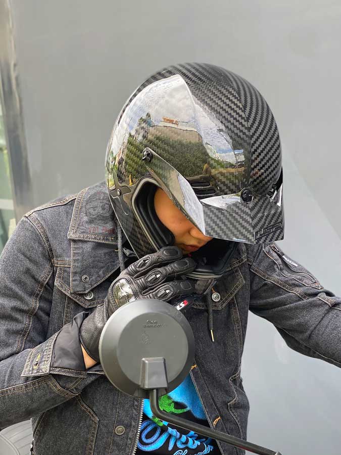 LS2 MX471 Carbon Glossy XTRA Motocross Helmet