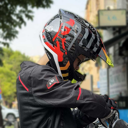 LS2 MX703 Carbon Barrier Vàng Đỏ