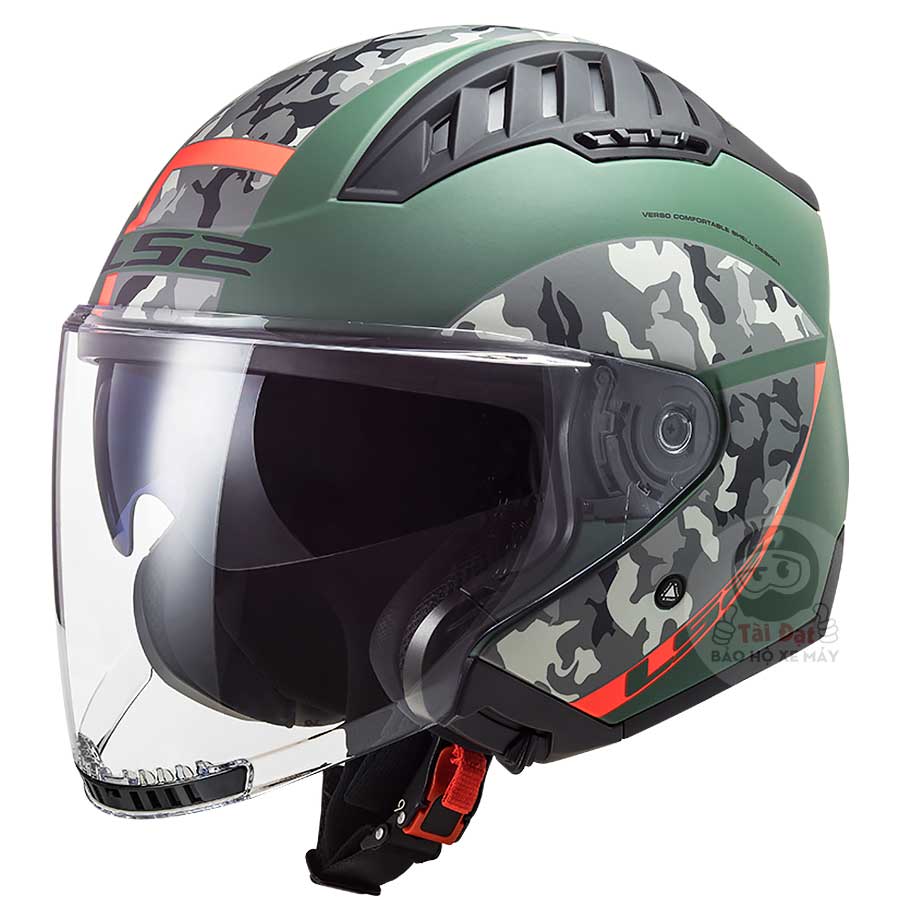 LS2 OF600 Copter Crispy Military Green Helmet