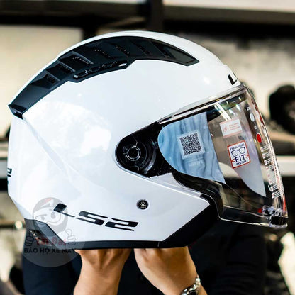 LS2 OF600 Copter White Gloss Helmet