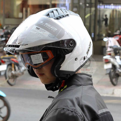 LS2 OF600 Copter White Gloss Helmet