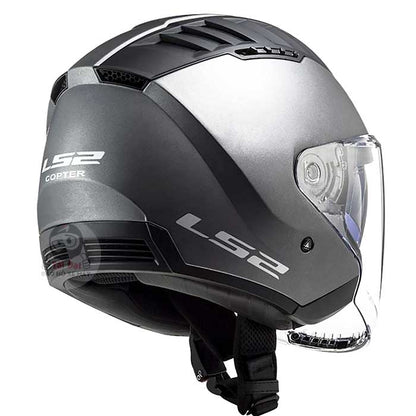 LS2 OF600 Copter Light Grey Helmet