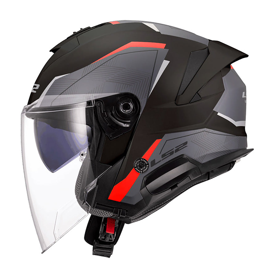 LS2 Verso II OF618 Air Xám Đỏ
