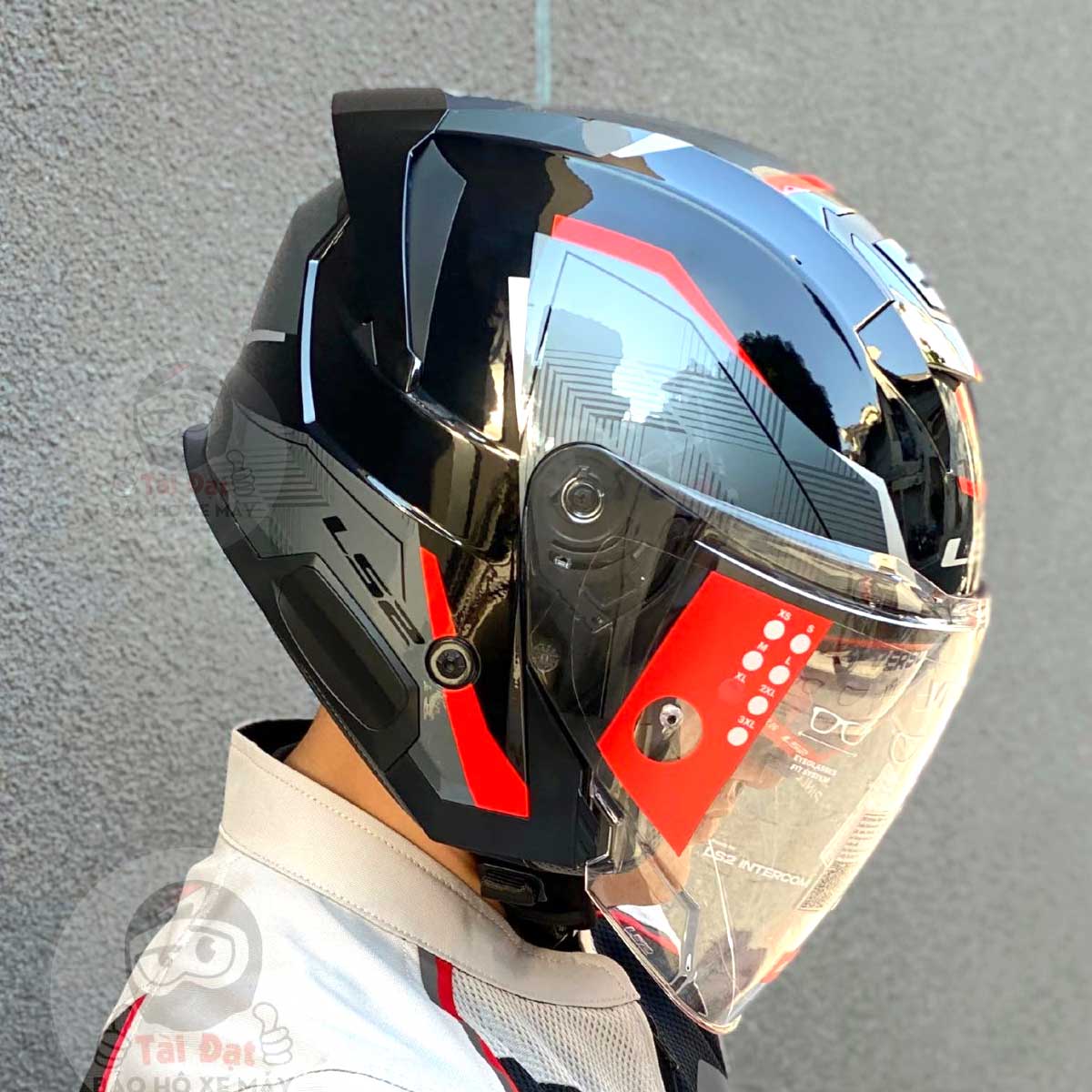 LS2 Verso II OF618 Air Xám Đỏ