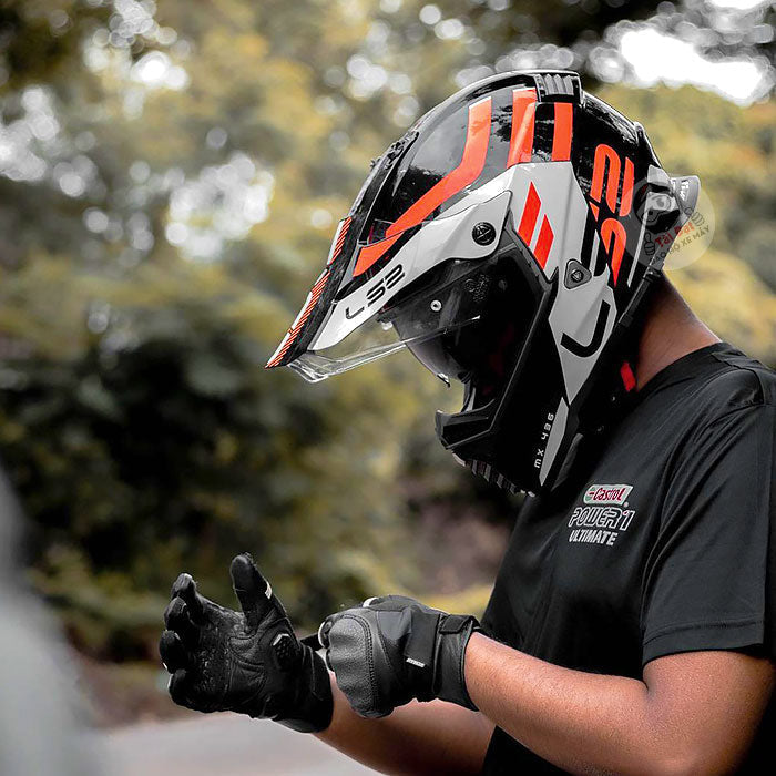 LS2 Pioneer Adventurer BW MX436 Helmet