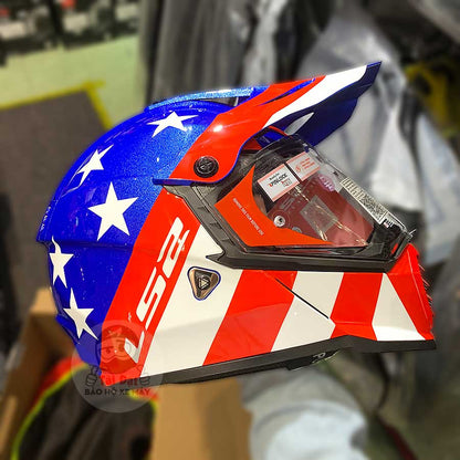 LS2 Pioneer Sọc Đỏ Trắng MX436