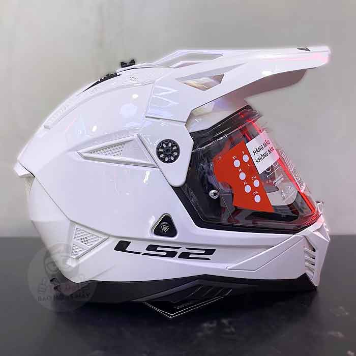 LS2 Pioneer II MX702 Trắng Bóng