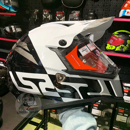 LS2 Pioneer Strike Black White MX436 Helmet
