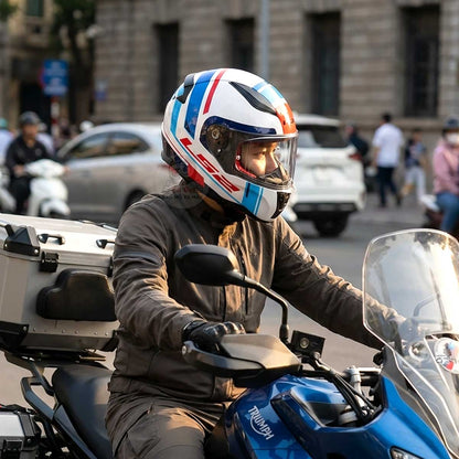 LS2 FF353 Rapid Chos White Blue Helmet