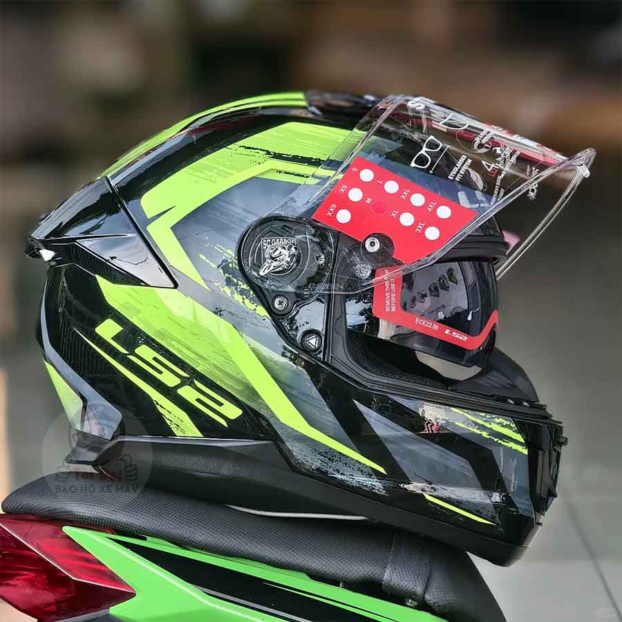 LS2 FF808 Stream II Fury Green Helmet